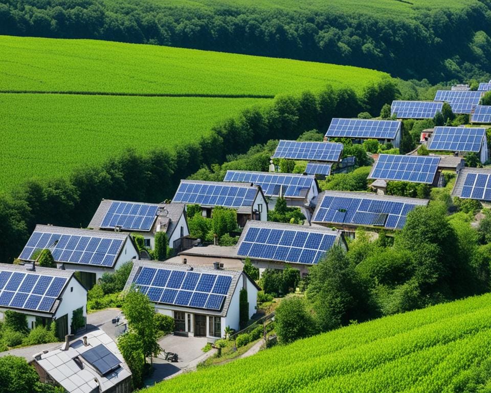 zonnepanelengebruik in Wallonië
