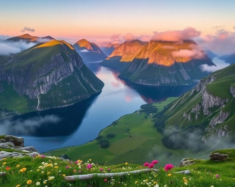 Geniet van het dramatische landschap van Zuid-Noorwegen