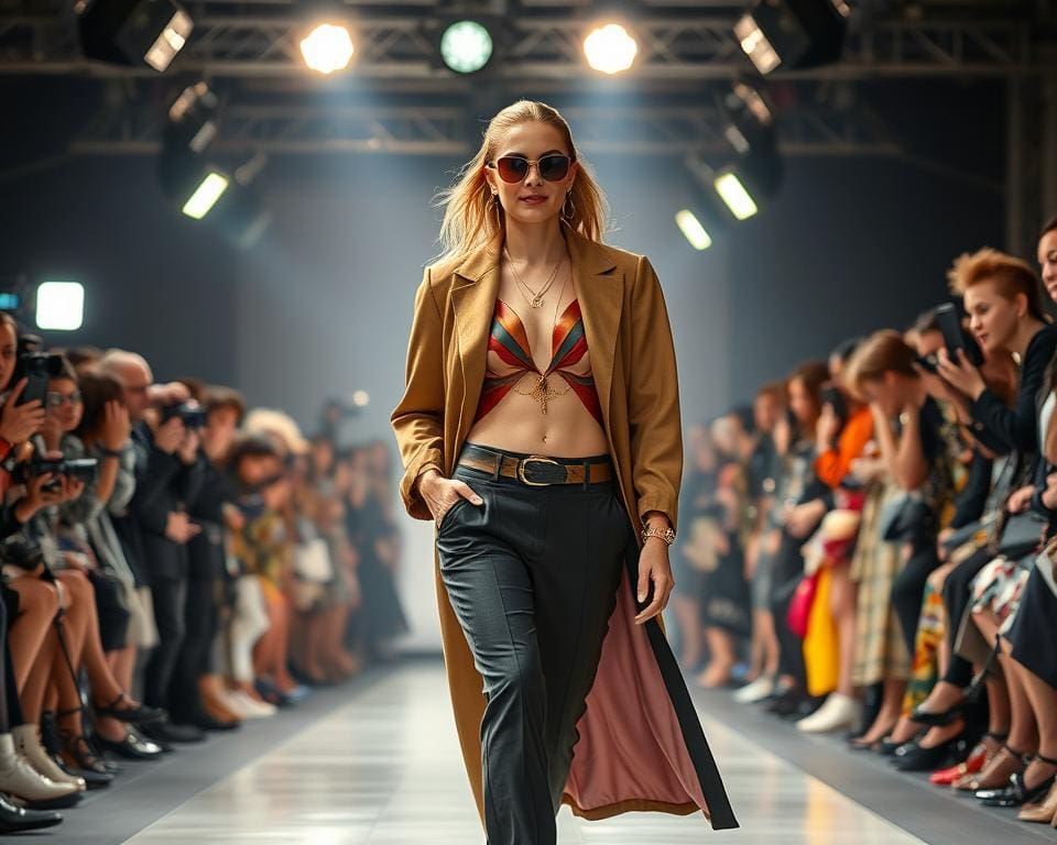 Mode-icoon die trends dicteert op en naast de catwalk