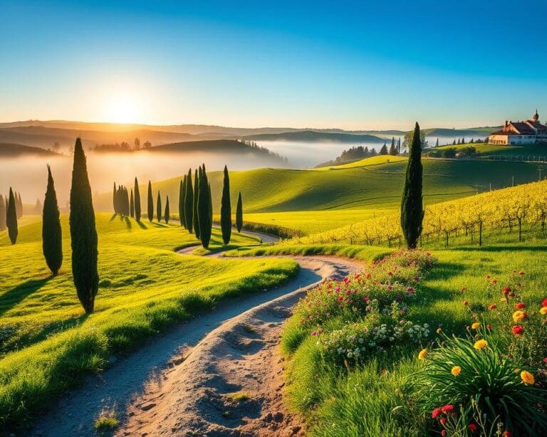 Natuurwandelingen door de groene heuvels van Toscane